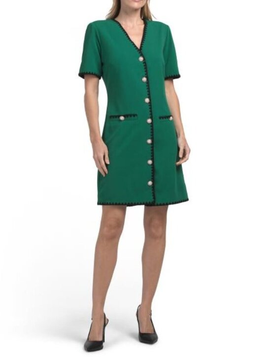 Alexia Admor Dresses & Skirts - ALEXIA ADMOR Scuba Crepe Button Down Mini Dress